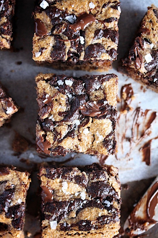 {Small Batch} Flourless Marble Swirled Almond Butter Blondies - Gluten Free - Dairy Free - Grain Free - Refiend Sugar Free - Low Carb - Vegan - Keto - Paleo - www.betterwithcake.com