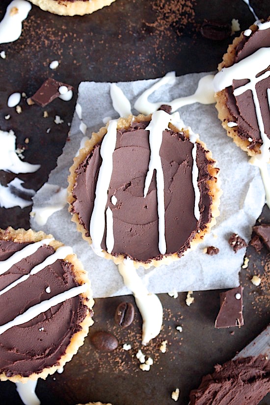 Dark Chocolate Espresso Ganache Tarts {Gluten Free - Dairy Free - Refined Sugar Free - Low Carb - Vegan - Keto - Paleo} - www.betterwithcake.com