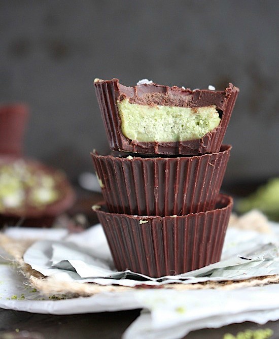 3 Ingredient, Dark Chocolate Matcha Coconut Butter Cups {Vegan, Gluten Free, Dairy Free, Sugar Free, Keto & Paleo Friendly}