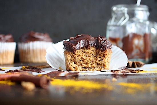 {Sugar Free} Golden Spiced Sweet Potato Banana Bread Muffins