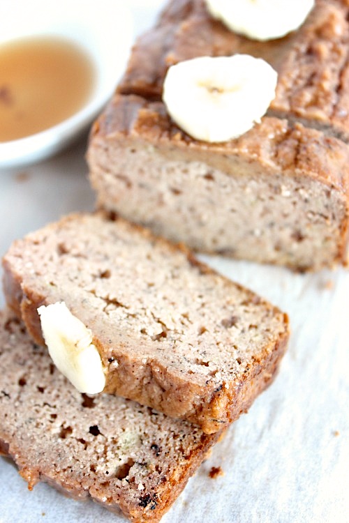 Maple Cinnamon Banana Bread {Low Carb, Grain Free & Paleo Friendly}