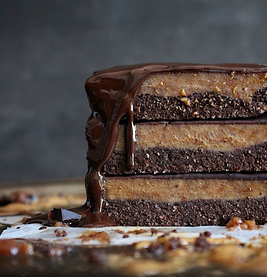 No bake {Date Free} Millionaire Brownie Bars!