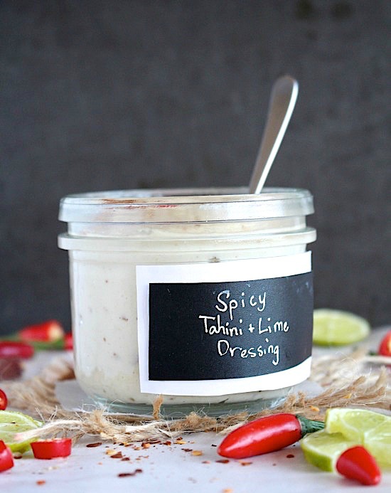 Spicy Tahini and Lime Dressing {Gluten Free, Dairy Free, Keto & Paleo Friendly}