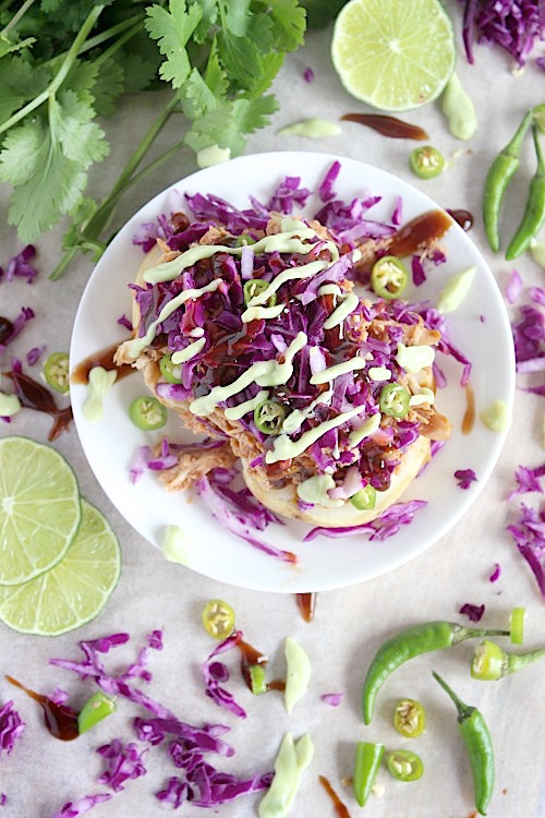 BBQ Chicken Green Chili Loaded Baked Potatoes {Gluten Free & Paleo Friendly} - www.betterwithcake.com