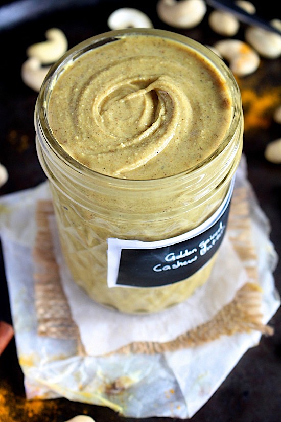 Golden Spiced Cashew Butter {Sugar Free, Gluten Free, Dairy Free, Vegan, Keto & Paleo Friendly} - www.betterwithcake.com