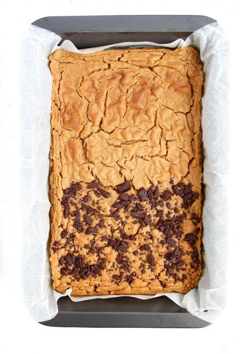 Super Healthy Cinnamon Spiked Peanut Butter Blondies