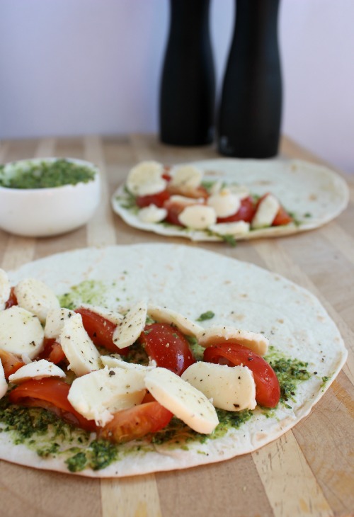 Pesto Caprese Quesadilla