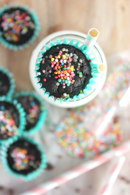 Double Chocolate Zucchini Mini Muffins {Grain Free & Paleo Friendly}