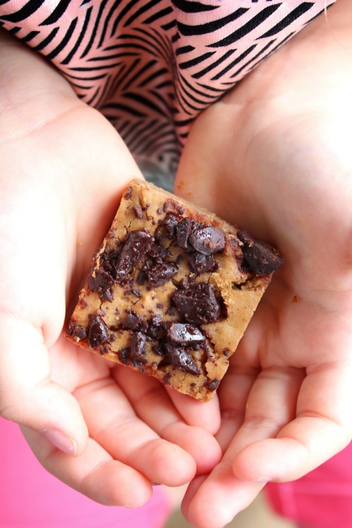 Super Healthy Cinnamon Spiked Peanut Butter Blondies