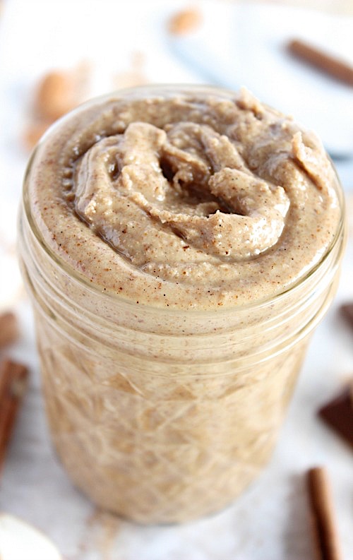 Cinnamon Spiced Almond Butter {Vegan, Gluten Free & Paleo Friendly} - www.betterwithcake.com