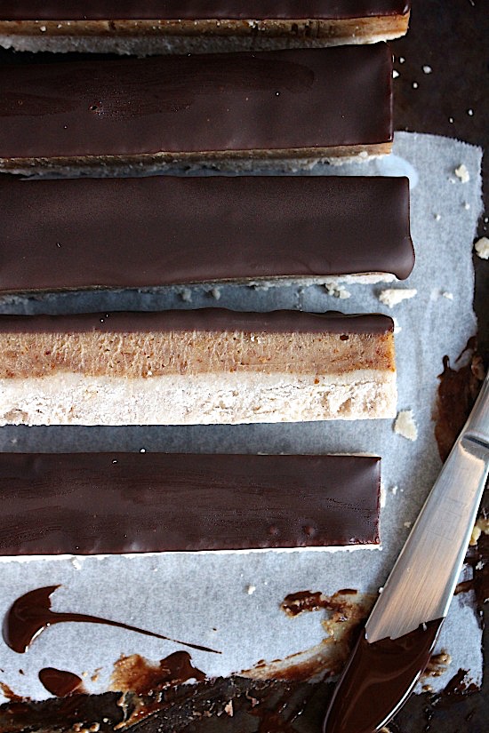 No Bake Mix & Make Raw {DATE FREE} Twix BarsGluten Free - Dairy Free - Grain Free - Refined Sugar Free - Low Carb - Vegan - Keto - Paleo - www.betterwithcake.com