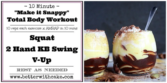 Golden Iced Chocolate + A 10 Minute Total Body Workout