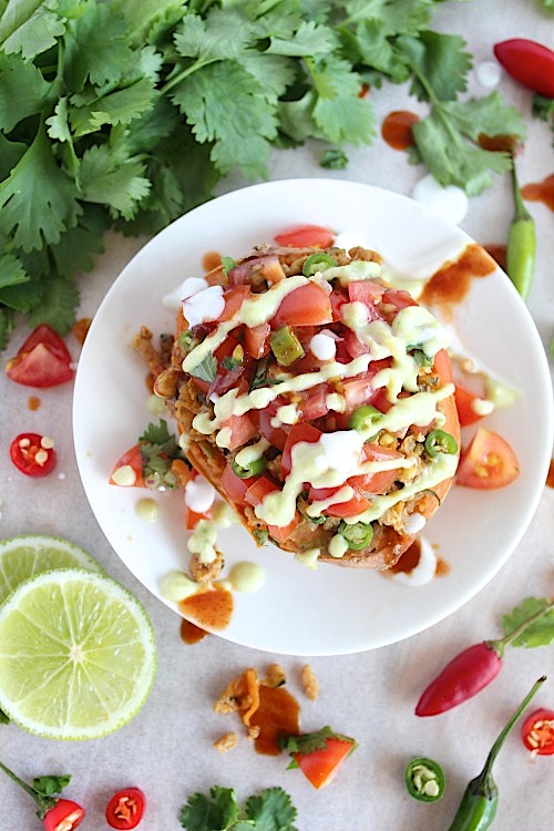 Loaded Mexican Baked Sweet Potatoes {Gluten Free & Paleo Friendly} - www.betterwithcake.com