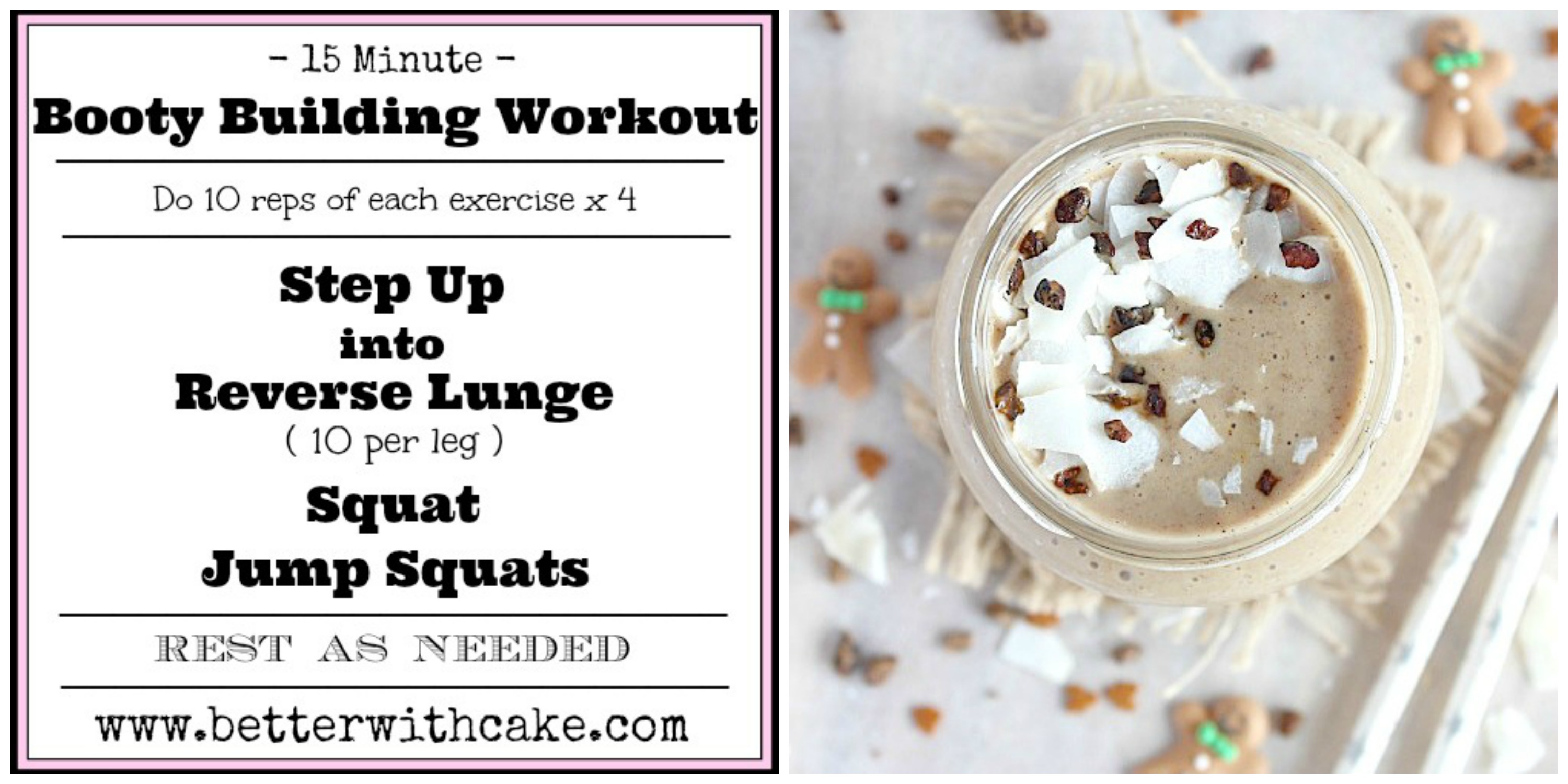 A 15 Minute Booty Building Workout & A Iced Gingerbread Latte Recipe
