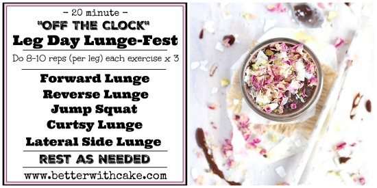 20 Minute {No Equipment} Lower Body Workout & A Healthy, Dark Chocolate Turkish Delight Smoothie