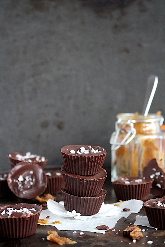 Salted Dark Choocolate Peanut Butter Caramels