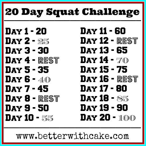Fit Friday Fun – 20 Day Squat Challenge