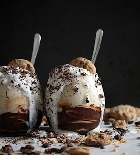 {Sugar Free} Salted Caramel Choc Chip Cookie Dough Crunch Shake!